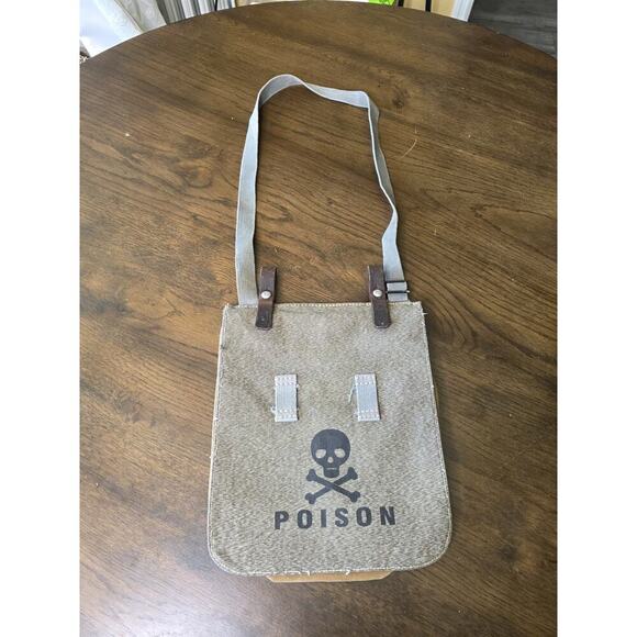 Vintage Military Shoulder Satchel Haversack Canvas Bag WWI WW2 - Picture 2 of 16